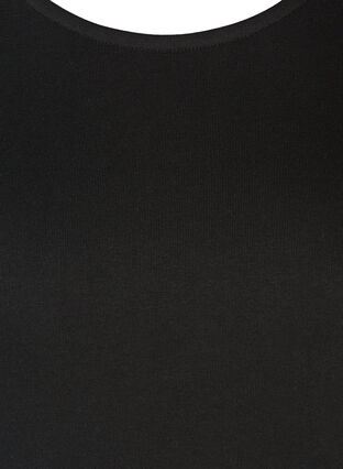 Bomulds sweatkjole med lommer og a-form , Black, Packshot image number 2