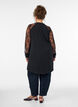 Tunika med transparente blonde&aelig;rmer, Sort, Model image number 2