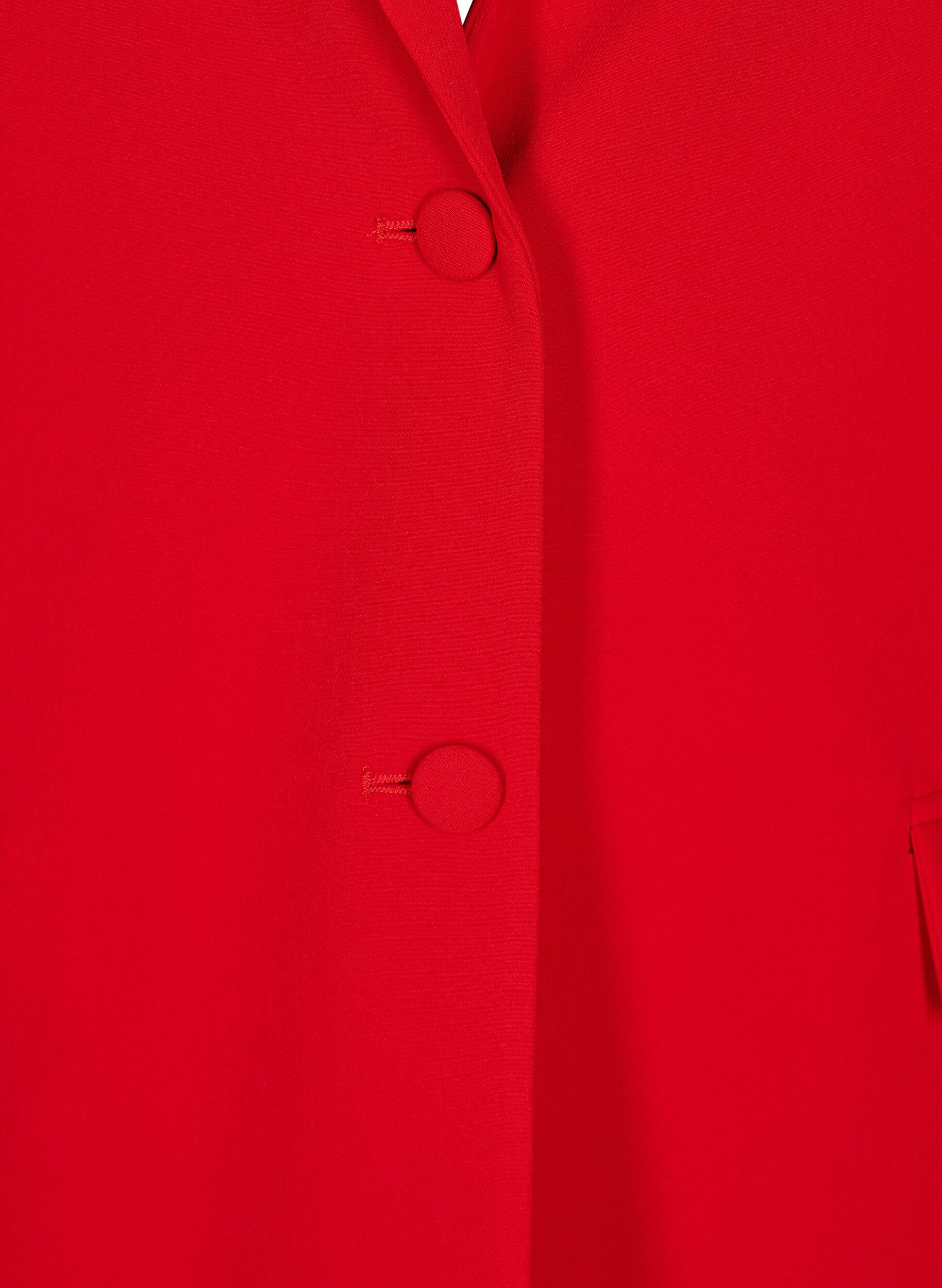 Zizzi Klassisk blazer med knaplukning, R&oslash;d, Packshot image number 2