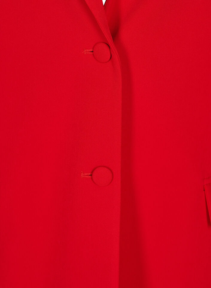 Klassisk blazer med knaplukning, Rød, Packshot image number 2