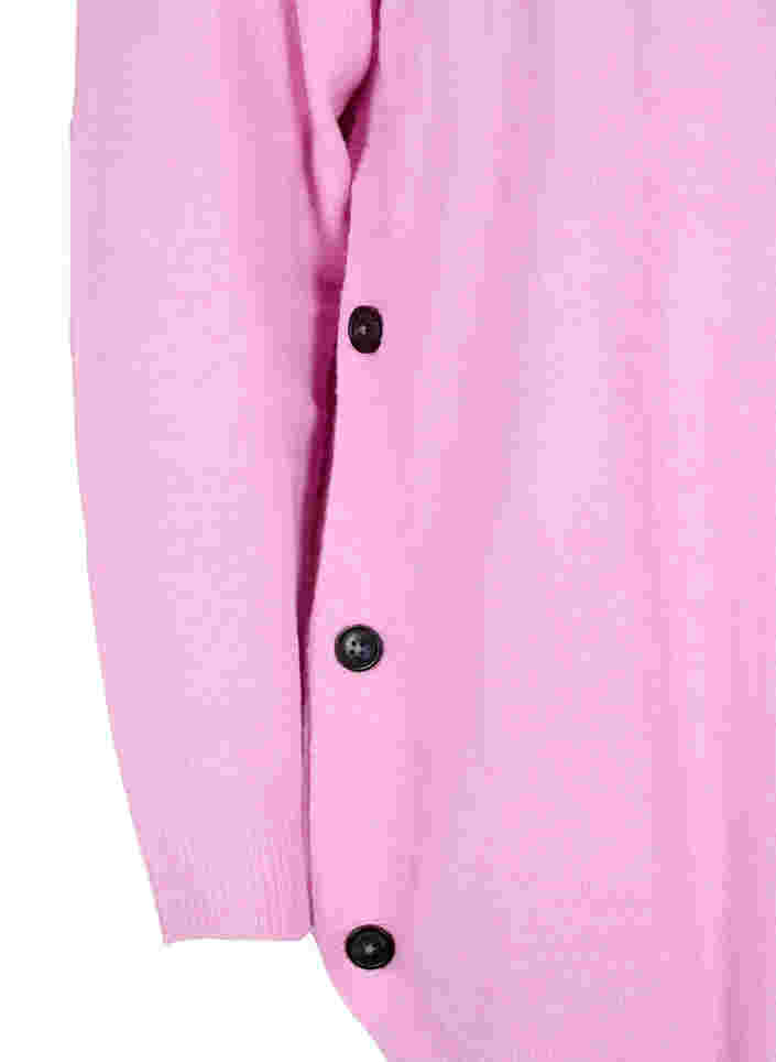 Meleret strikbluse med knappedetaljer, Lilac Sachet Mel., Packshot image number 2