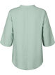 Ensfarvet bluse med 3/4 ærmer, Chinois Green, Packshot image number 1