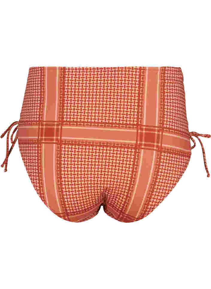 Printet bikini underdel med høj talje, Tandori Scarf Print, Packshot image number 1