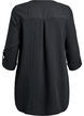 Tunika i bomuldsmusselin med broderi anglaise, Sort, Packshot image number 1