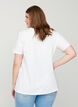 Basis t-shirt med v-hals, Hvid, Model image number 2