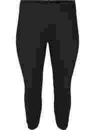 Basis 3/4 leggings med rynkedetalje , Black