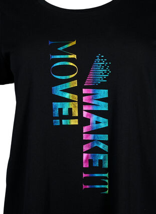 Trænings t-shirt med print, Black Make It Move, Packshot image number 2