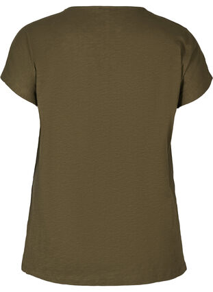 T-shirt med print, Ivy green w. White, Packshot image number 1