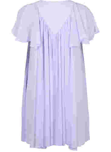 Løs kjole med korte ærmer, Purple Heather, Packshot image number 1