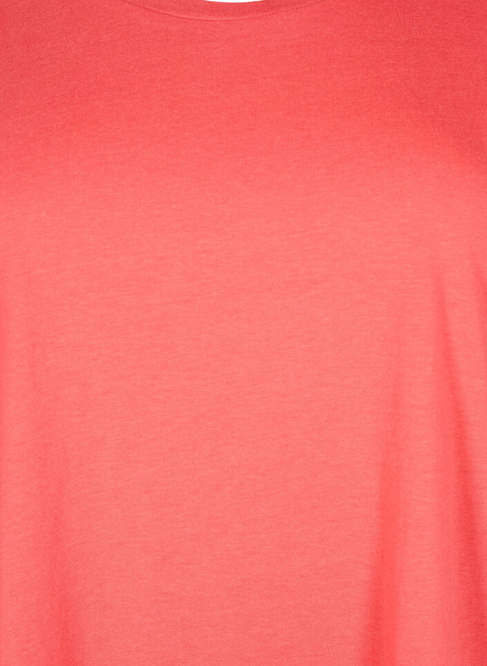Kort&aelig;rmet t-shirt i bomuldsblanding, R&oslash;d, Packshot image number 2