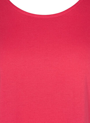 T-shirt i bomuldsmix, Raspberry, Packshot image number 2