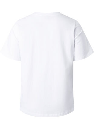 Økologisk bomulds t-shirt med tekst, White HARMONY, Packshot image number 1