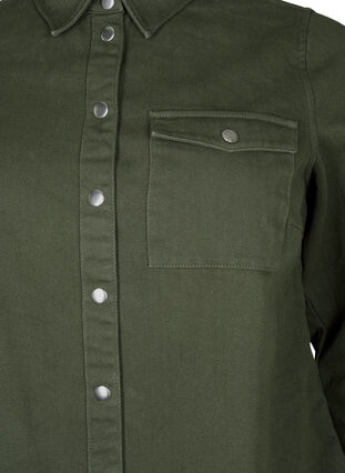 Canvas jakke med knapper, Forest Night, Packshot image number 2