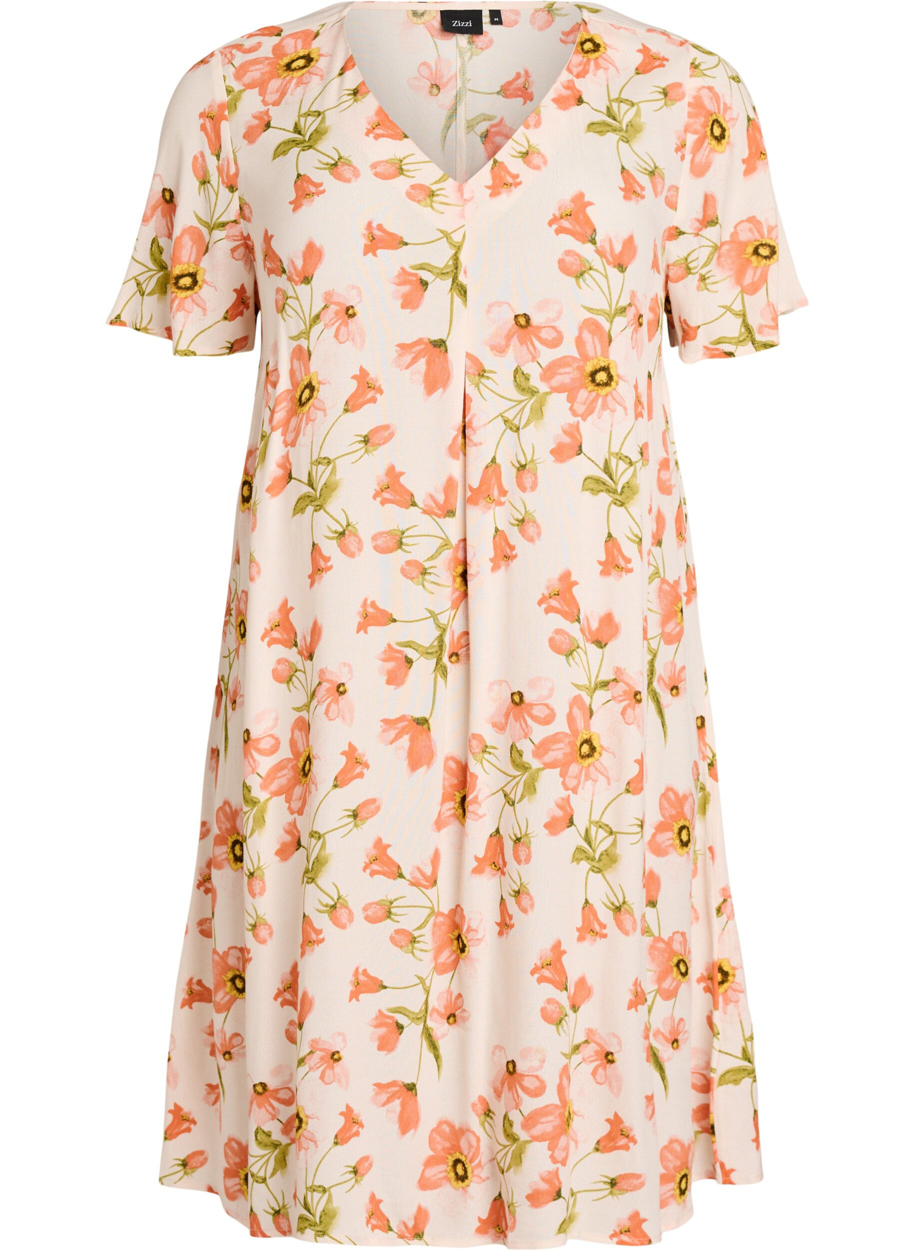 Zizzi Viskose kjole med A-form, Lyser&oslash;d, Packshot image number 0