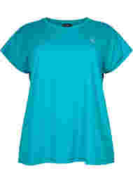 Kortærmet trænings t-shirt, Deep Peacock Blue