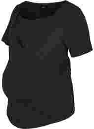 Kortærmet graviditets t-shirt i bomuld, Black
