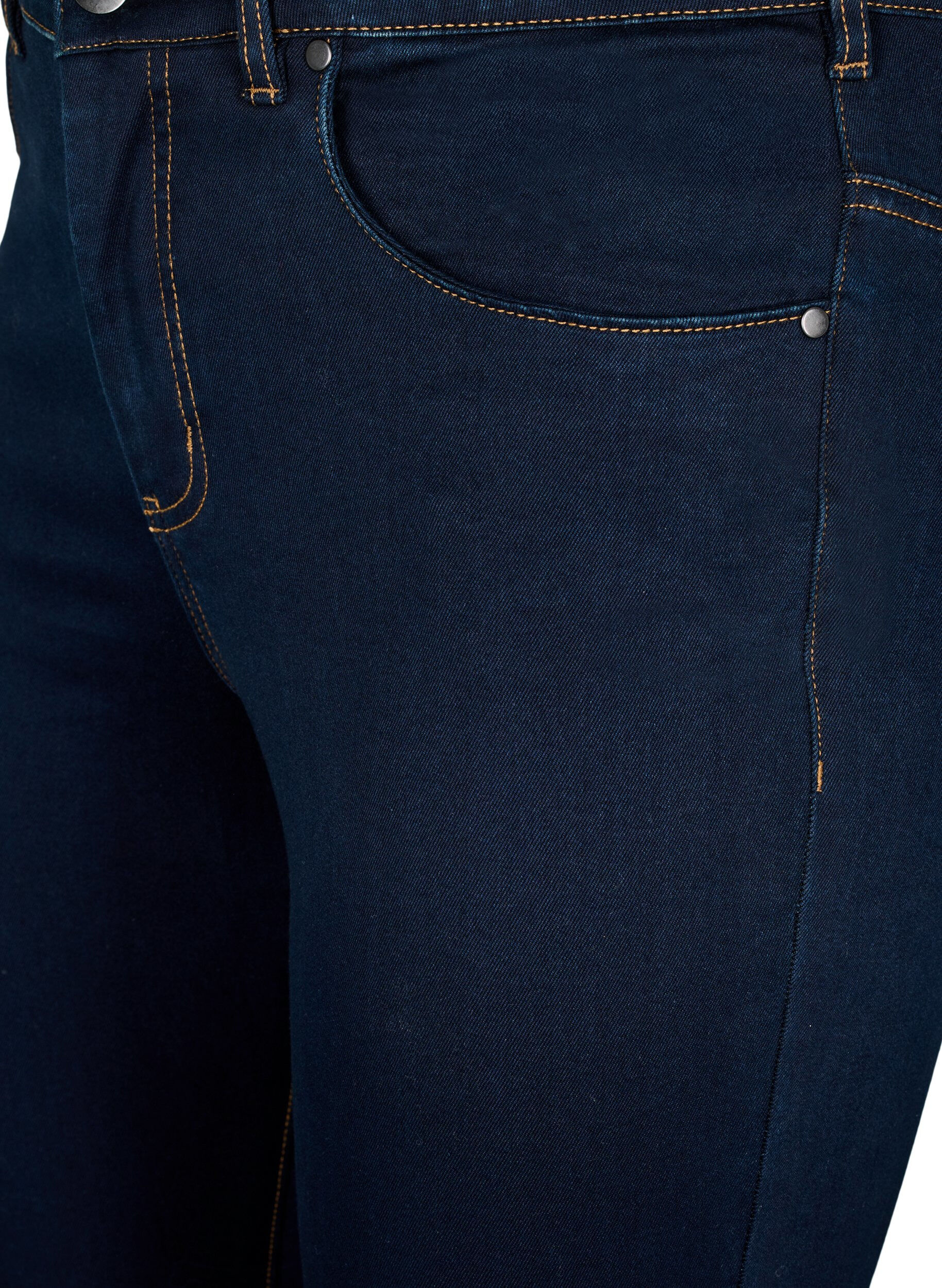 ZizziSuper slim Amy jeans med h&oslash;j talje, Unwashed, Packshot image number 2