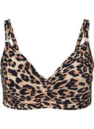 Bikini overdel med leo print, Leopard Print, Packshot image number 0