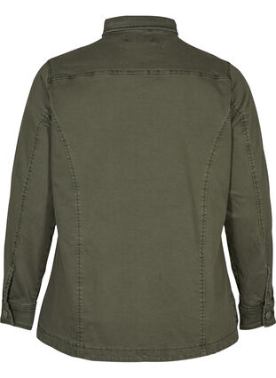 Kort jakke i bomuld, Army Green, Packshot image number 1