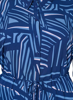 FLASH - Skjortekjole med print, Medieval Blue AOP, Packshot image number 2