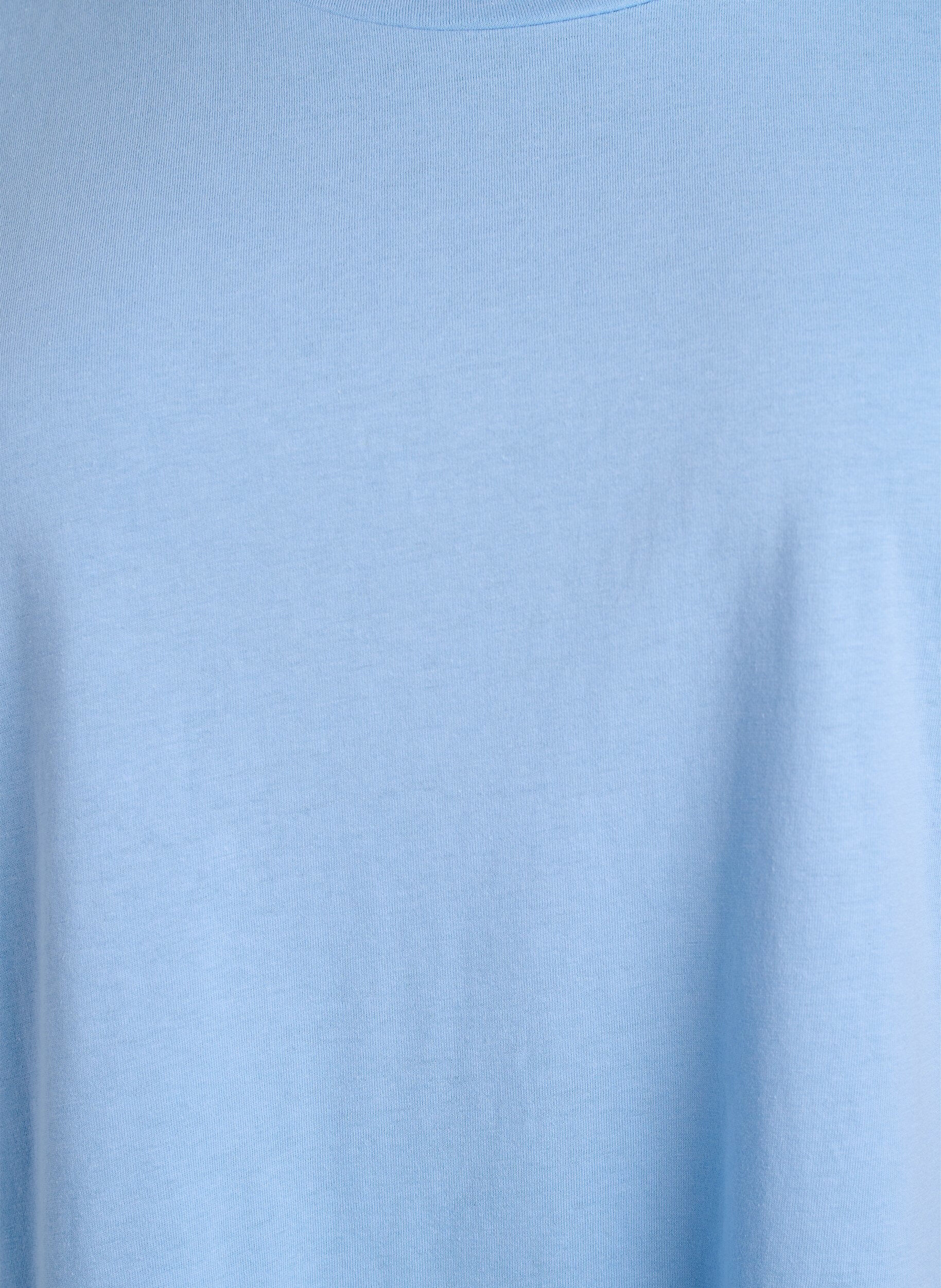 ZizziKort&aelig;rmet t-shirt i bomuldsblanding, Bl&aring;, Packshot image number 2