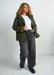 Vatteret parka med aftagelig h&aelig;tte, Gr&oslash;n, Model image number 1