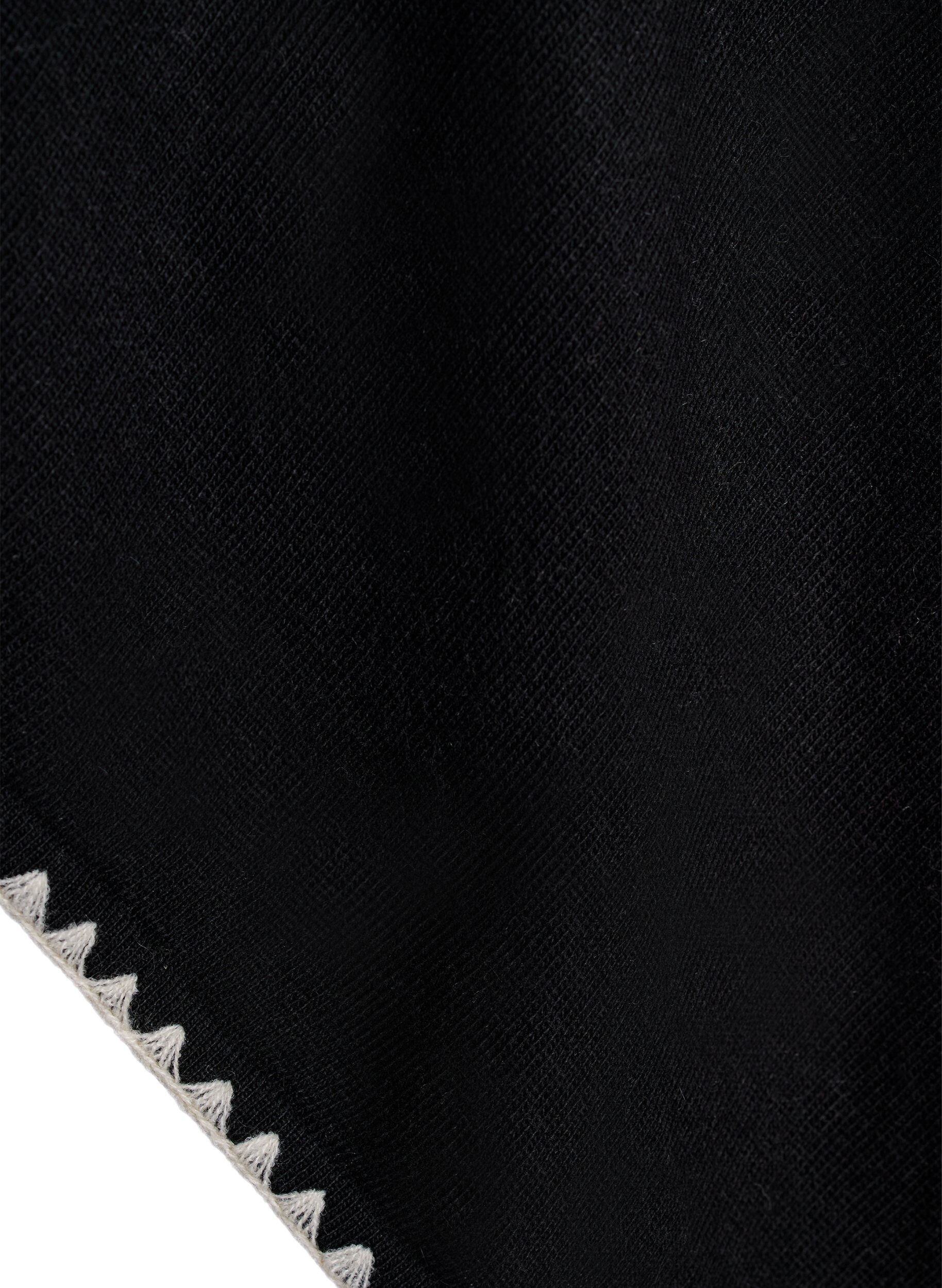 ZizziFinstrikket poncho, Sort, Packshot image number 3