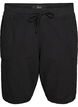 L&oslash;se shorts i bomuld med lommer, Sort, Packshot image number 0