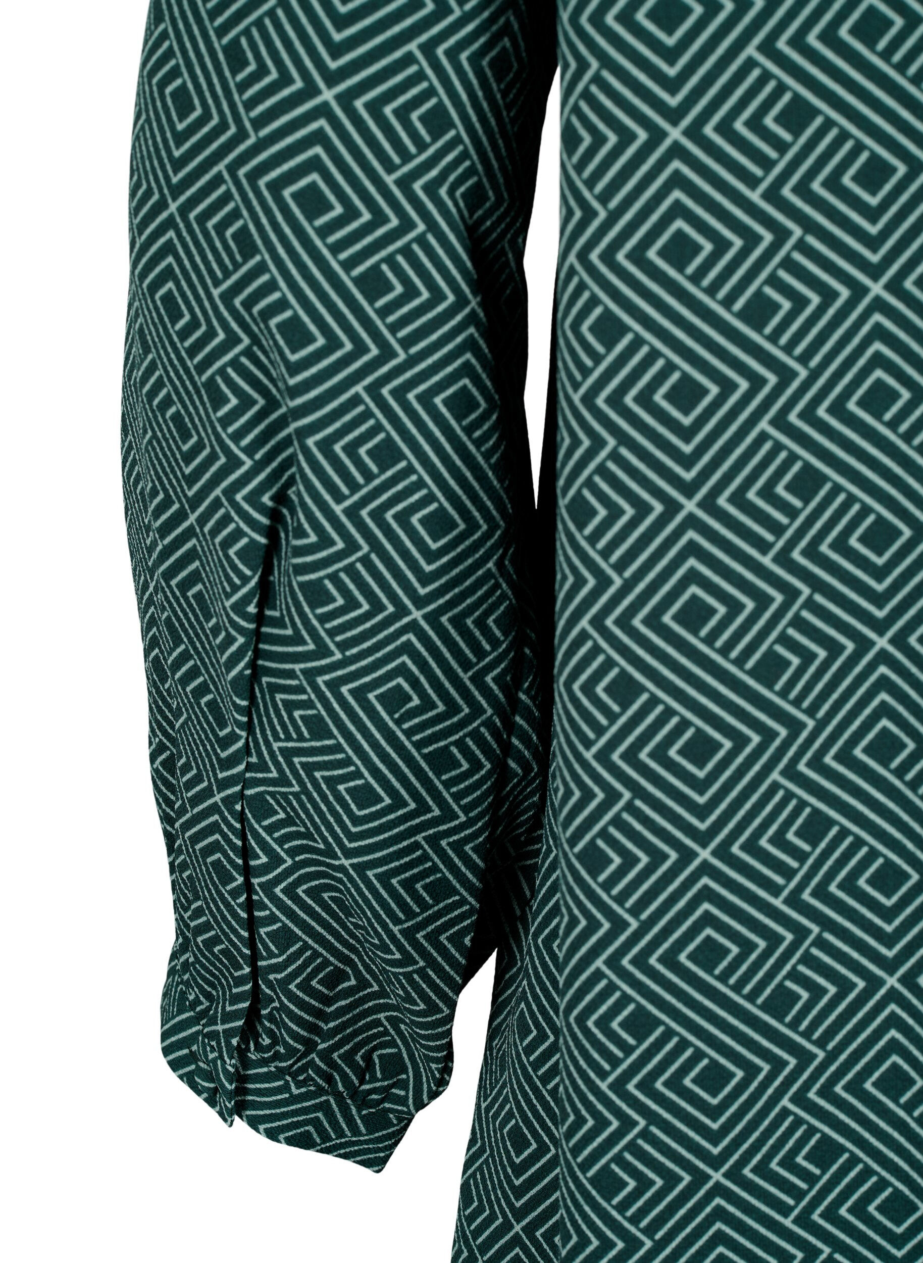 Zizzi V-hals kjole med print, Scarab Graphic AOP, Packshot image number 3