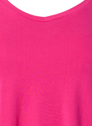 Ensfarvet basis t-shirt i bomuld, Beetroot Purple, Packshot image number 2