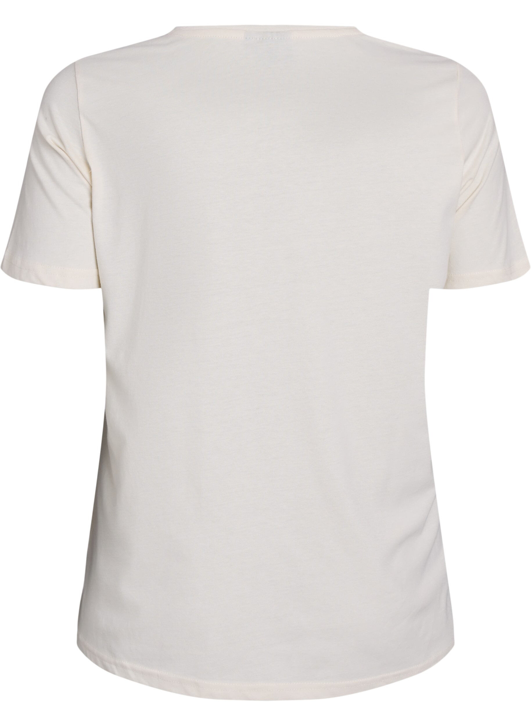 Zizzi FLASH - T-shirt med motiv, Vanilla, Packshot image number 1