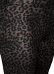 Coatede leggings med leoprint og cropped længde, Brun, Packshot image number 2