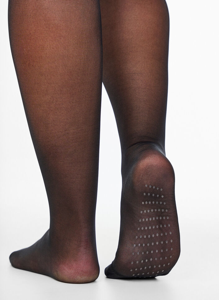 30 denier skridsikre strømpebukser, Sort, Packshot