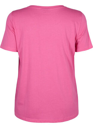 T-shirt med tekst motiv, Shocking Pink W.Pink, Packshot image number 1