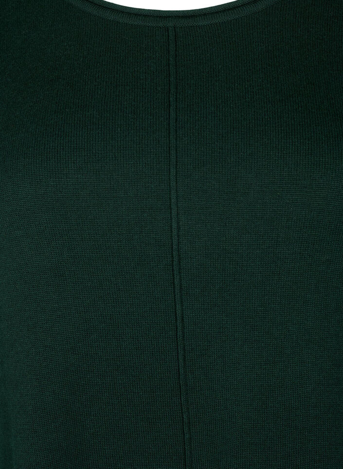Strikbluse i bomulds-viskosemix, Gr&oslash;n, Packshot image number 2