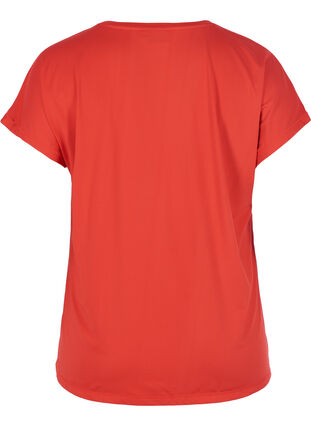 Ensfarvet trænings t-shirt, Flame Scarlet, Packshot image number 1