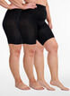 2-pak push-up shorts i 60 denier med shape-effekt, Sort, Packshot image number 0