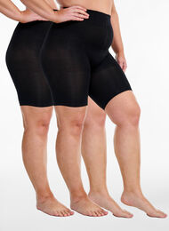 2-pak push-up shorts i 60 denier med shape-effekt, Sort