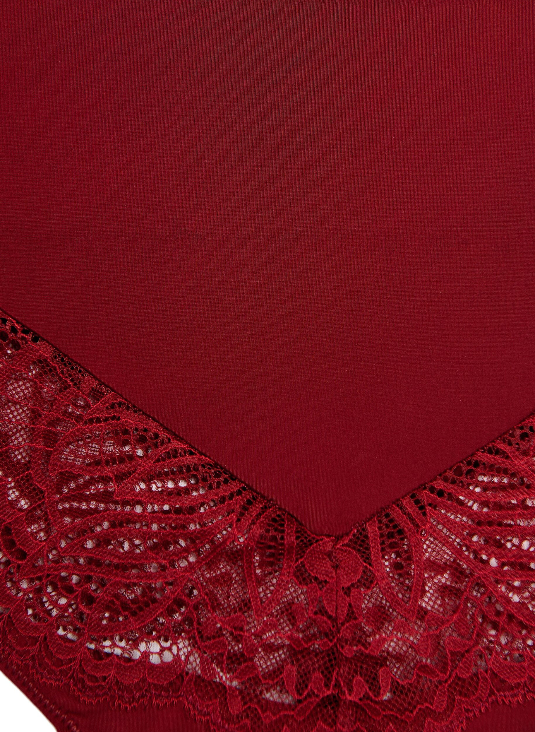 ZizziHipster-string med blonde og h&oslash;j talje, R&oslash;d, Packshot image number 2