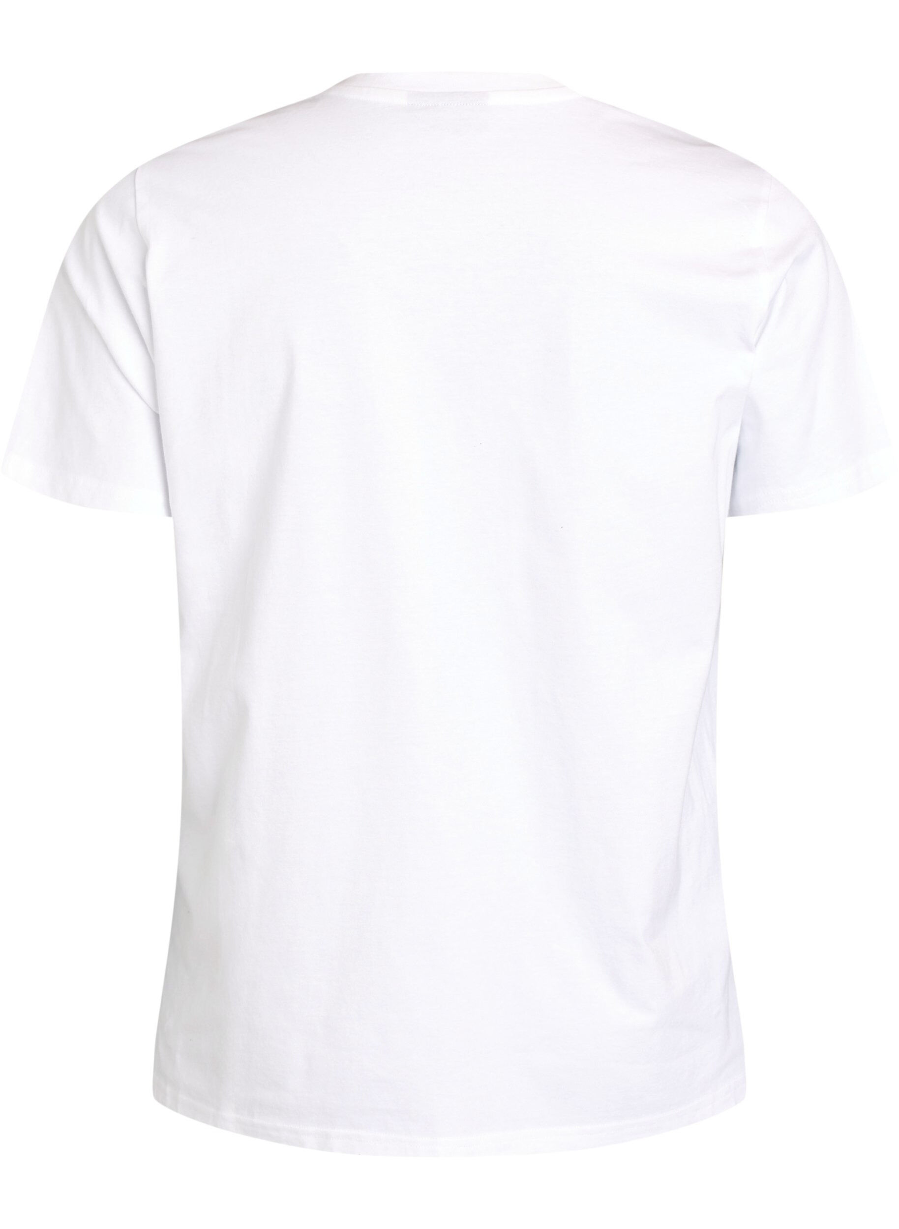 ZizziT-shirt i &oslash;kologisk bomuld med citrusmotiv, Hvid, Packshot image number 1