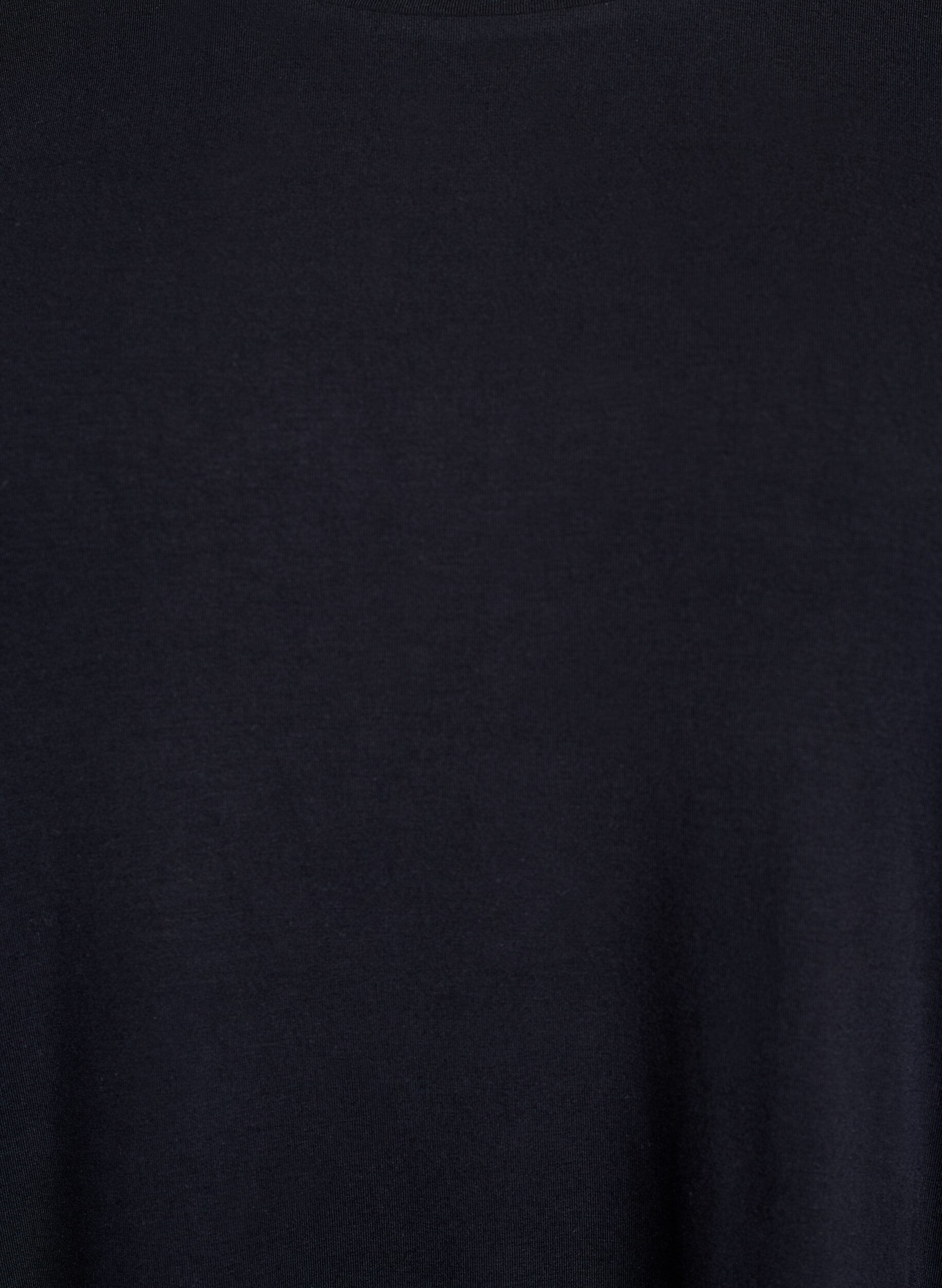 Zizzi Natbluse i modal med lange &aelig;rmer, Sort, Packshot image number 2