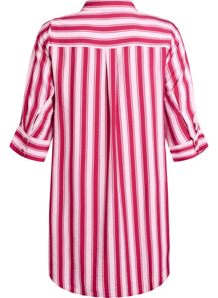 Kort kjole med krave og brystlomme, Lyser&oslash;d, Packshot image number 1