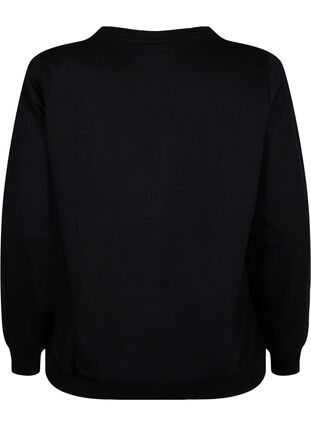 Sweatshirt med tekst , Black W. Reset, Packshot image number 1