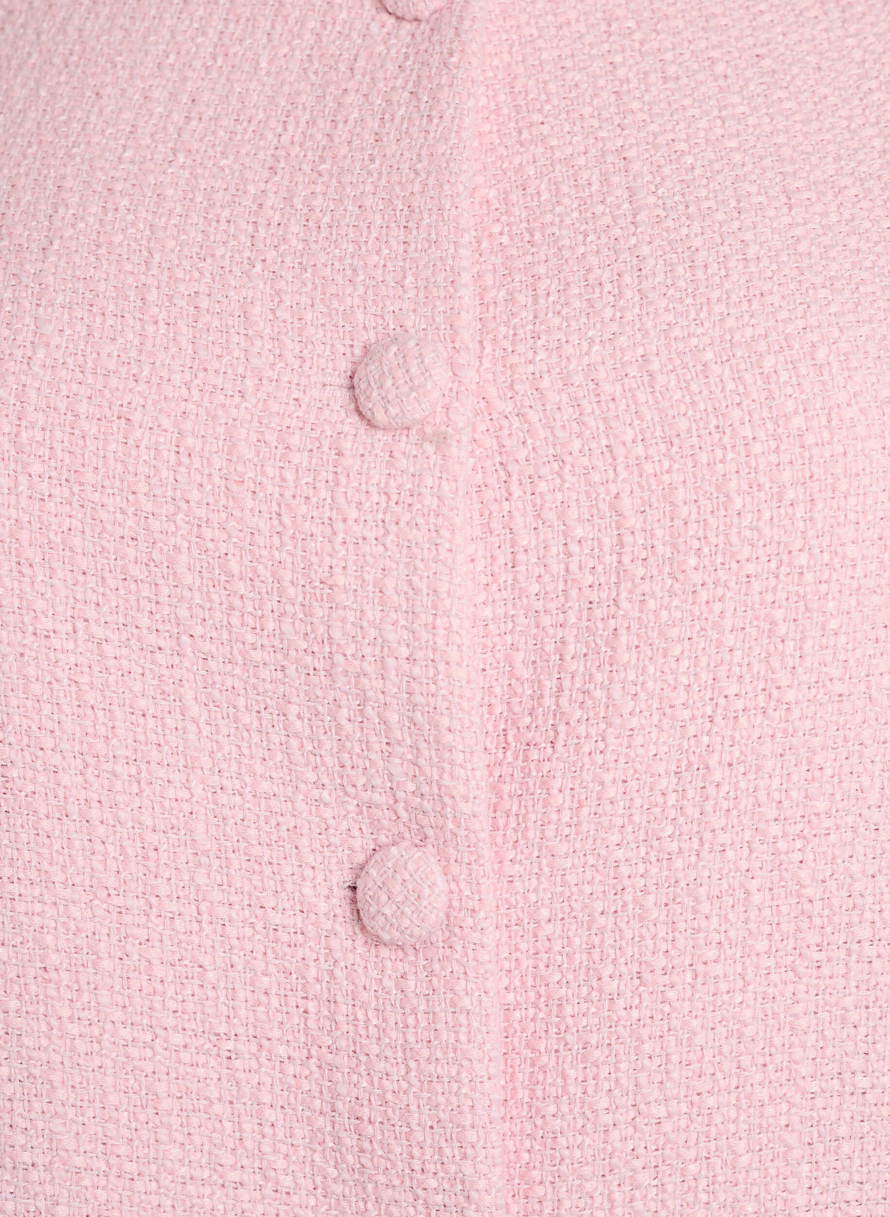 ZizziBoucl&eacute;jakke med fl&aelig;sedetaljer, Lyser&oslash;d, Packshot image number 2