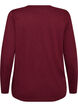 Lang&aelig;rmet t-shirt med V-hals og knapper, R&oslash;d, Packshot image number 1