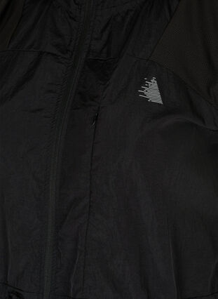 Sportsvest med hætte og justerbar talje, Black, Packshot image number 2