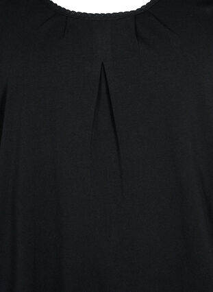 Kortærmet bomulds t-shirt, Black, Packshot image number 2