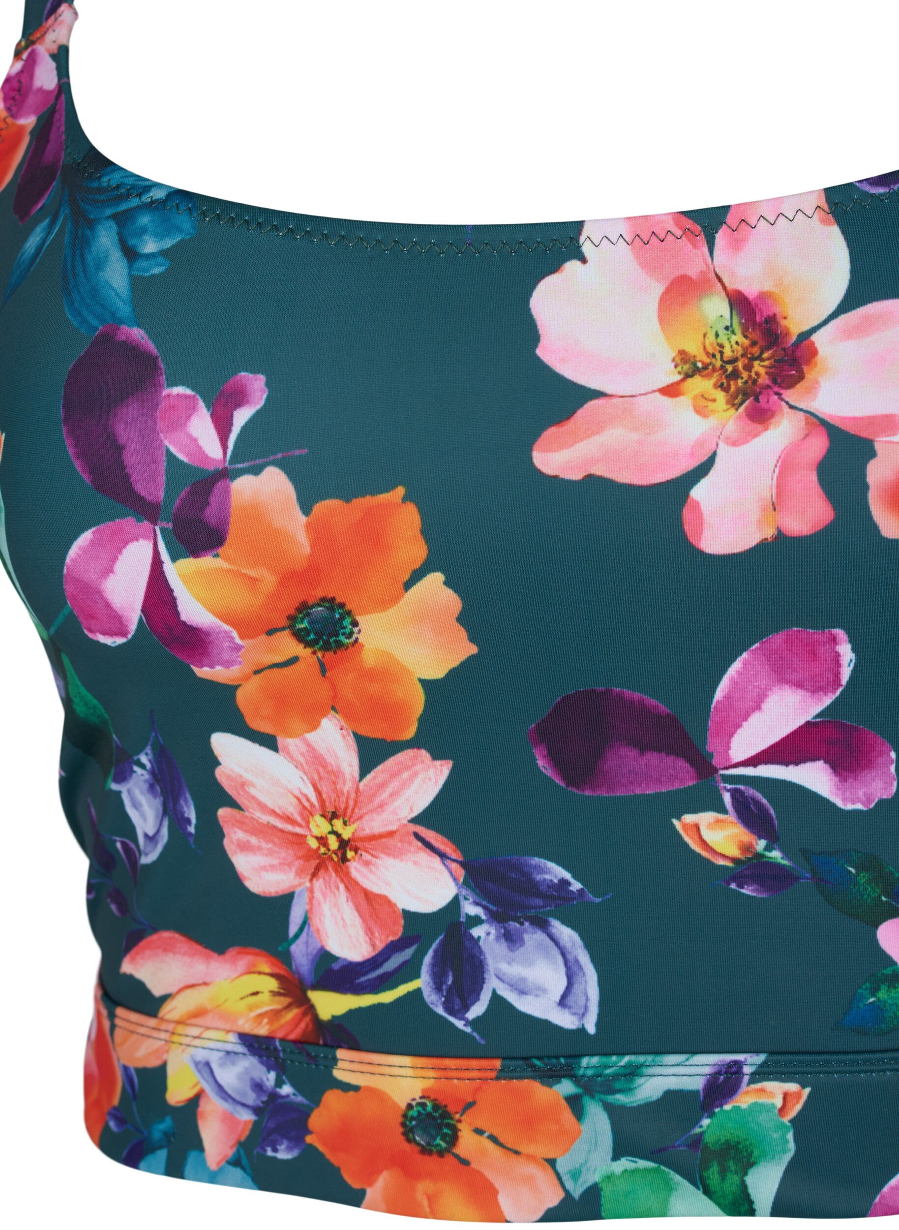 Zizzi Printet bikini top med regulerbare stropper, Meave Print, Packshot image number 2