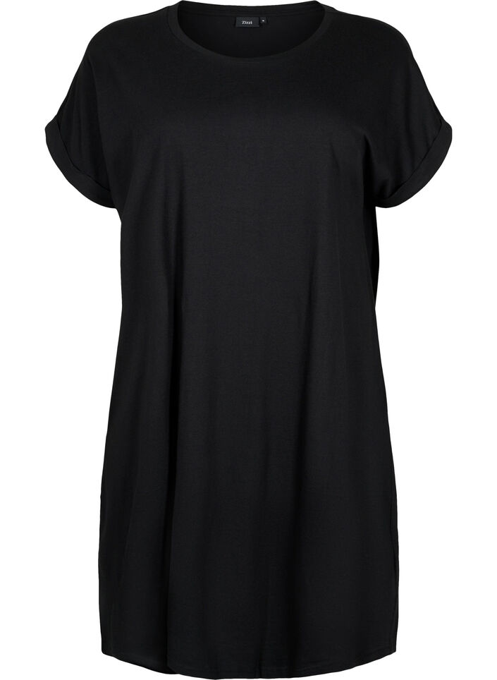 2-pak bomuldskjole med korte ærmer , Living Coral / Black, Packshot image number 2