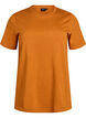 Basis t-shirt i bomuld med rund hals, Orange, Packshot image number 0